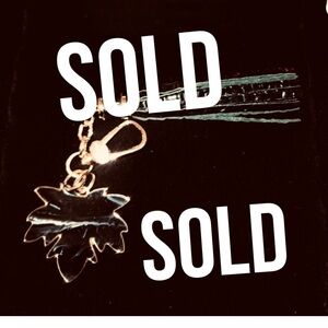 Brahmin Maple Leaf CharmKeychain Blk